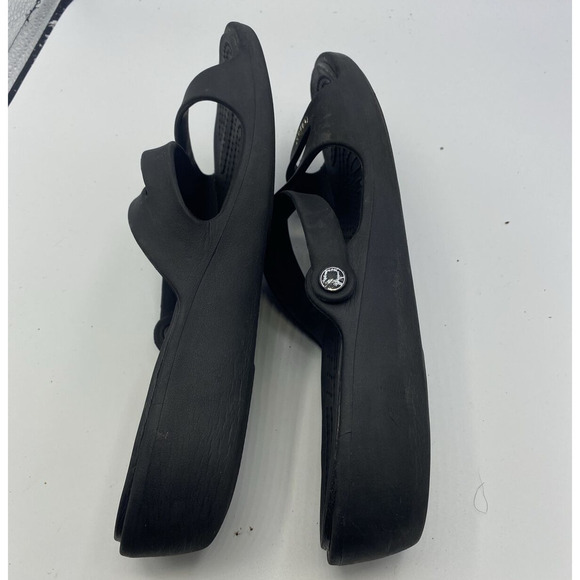 Crocs Women’s Sandals Size 10 Black - Picture 4 of 7